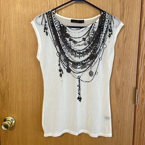 The Limited see through shirt with necklace bundle